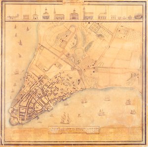 Mapa Manhattanu, ok. 1740